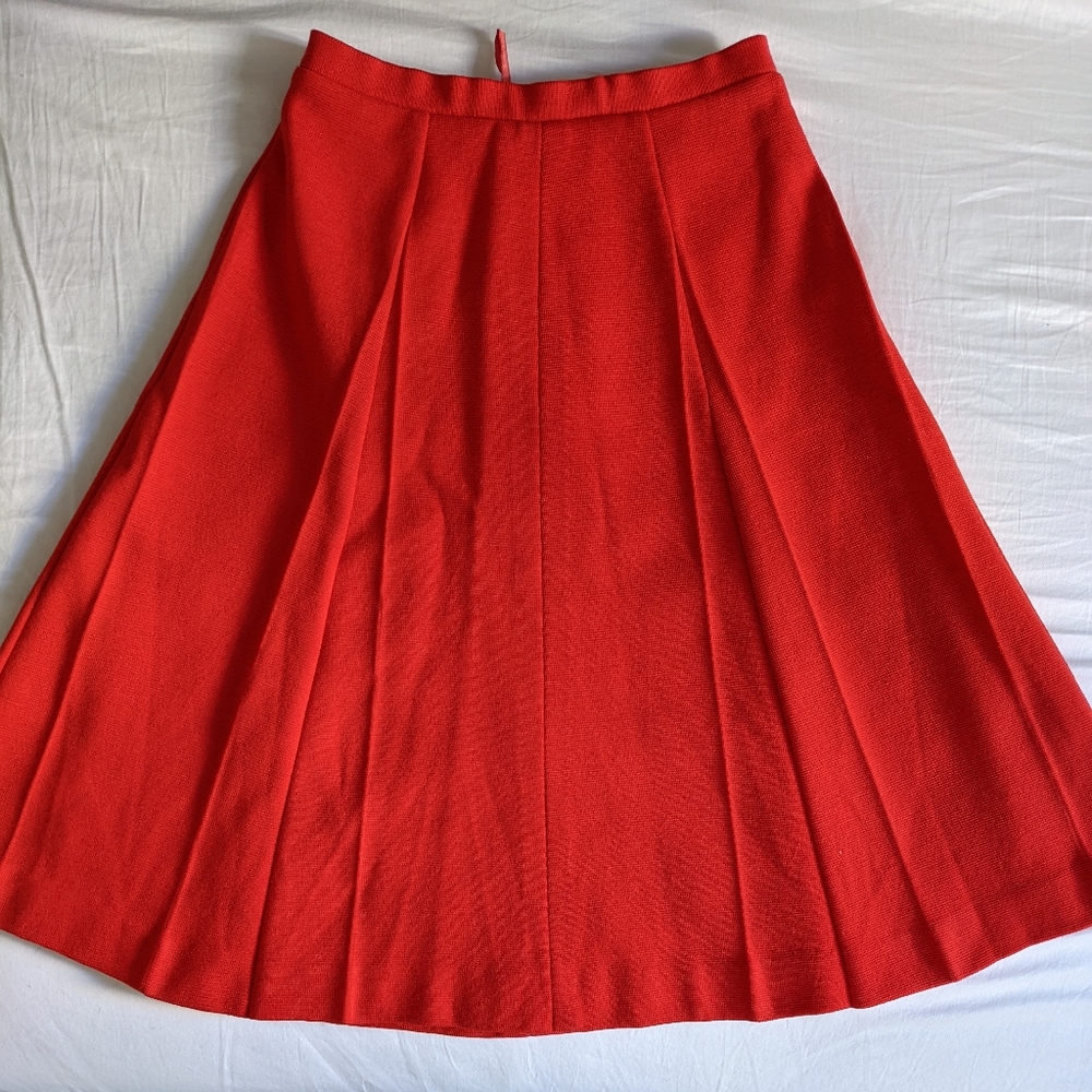 Rupp & Taureck Couture Vintage Wool Pleated Skirt Midi Lined Zipper Sz 8